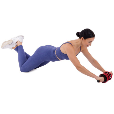 Колесо для преса, масажер 2 в 1 Zelart FI-4042 9 масажерів чорний помаранчевий