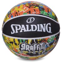 Мяч баскетбольный  №7 SPALDING 84372Y GRAFFITI черный-желтый