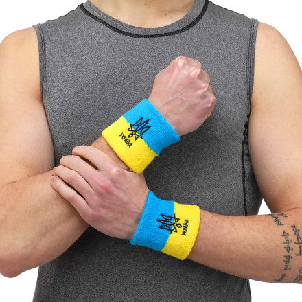 Напульсник спортивний махровий УКРАЇНА Ukraine BC-9273 2шт