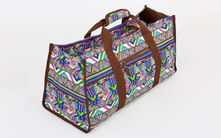 Сумка для йога коврика Yoga bag DoYourYoga FI-6971-2 темно-синий-фиолетовый-зеленый