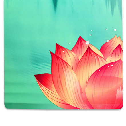 Замшевий Килимок для йоги Record FI-5662-27 бірюзовий з принтом Спокій Лотоса