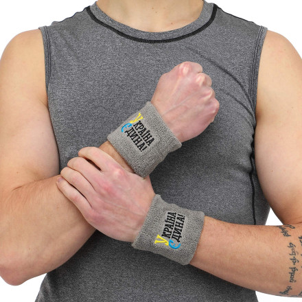 Напульсник спортивний махровий Україна Єдина Ukraine BC-9279 2шт 