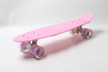 Скейт Penny Board SK-5672-17 pastel pink со светящимися колесами