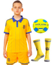 Комплект футбольной формы детский CO-3800-UKR-14Y УКРАИНА 