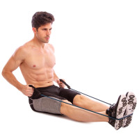 Еспандер трубчастий для фітнесу з ручками 15LB SP-Sport FI-2080-B 120см навантаження 7кг синій