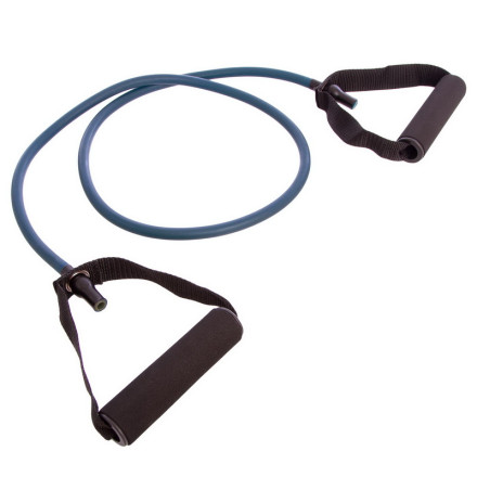 Еспандер трубчастий для фітнесу з ручками 15LB SP-Sport FI-2080-B 120см навантаження 7кг синій