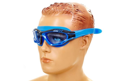  Окуляри (напівмаска), беруші для плавання із застібкою SAILTO PL-9900 кольори в асортименті 