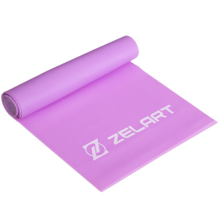 Стрічка еластична для фітнесу та йоги Zelart FI-6219-1_5 фіолетовий