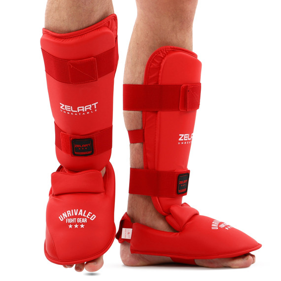 Защита для ног (голень и стопа) разбирающаяся Zelart BO-7249-R