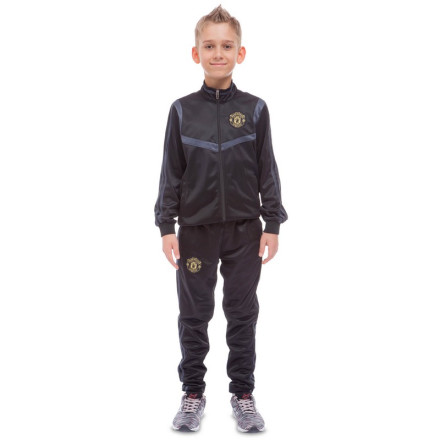 Костюм спортивный детский Клубный MANCHESTER LD-6127-6128K-M черный