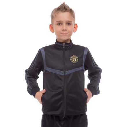 Костюм спортивный детский Клубный MANCHESTER LD-6127-6128K-M черный