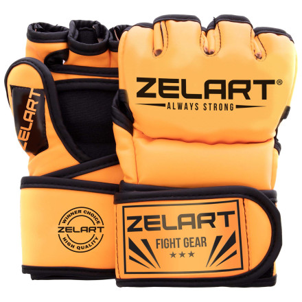 Рукавиці для змішаних єдиноборств MMA Zelart BO-5699-OR