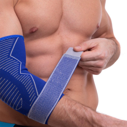 Налокотник еластичний бандаж з фіксуючим ременем SIBOTE ST-7027 1шт