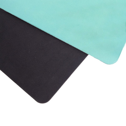 Замшевий Килимок для йоги Record FI-5662-36 блакитний-рожевий з принтом &quot;Я - це кохання&quot;