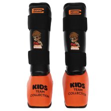 Защита голени и стопы для единоборств детская CORE BO-8544 XXS-M черный-оранжевый