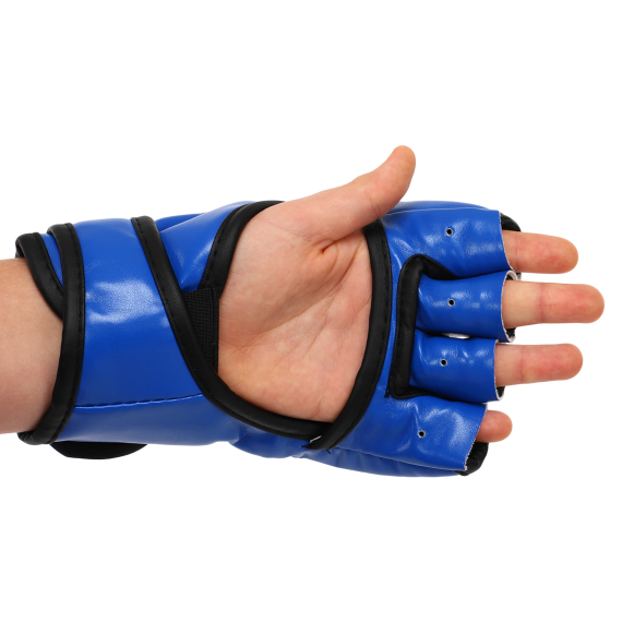 Рукавиці для змішаних єдиноборств MMA Zelart BO-3207 S-XL синій