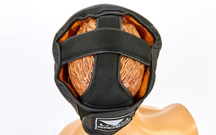 Шолом боксерський з повним захистом шкіряний Bad Boy Spider VL-6622