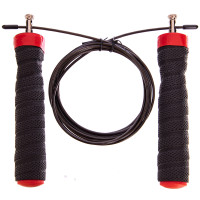 Скакалка швидкісна Кроссфіт з підшипником та сталевим тросом CIMA CM-J603 3м чорний