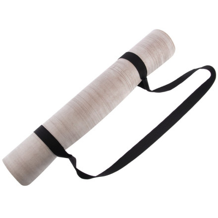 Замшевий Килимок для йоги Record FI-5662-38 бежевий з принтом Слон і Лотос