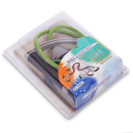 Еспандер трубчастий для фітнесу з ручками PRO-SUPRA FI-104-B 120см сірий