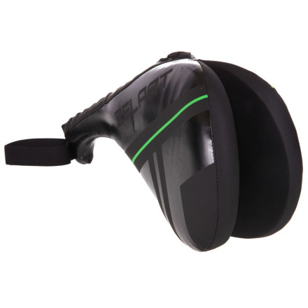 Ракетка для тхеквондо подвійна Zelart VL-3094 чорний-салатовий