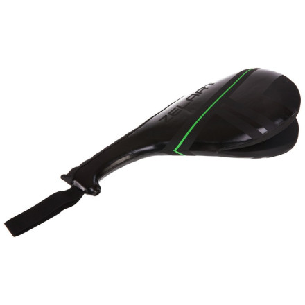 Ракетка для тхеквондо подвійна Zelart VL-3094 чорний-салатовий