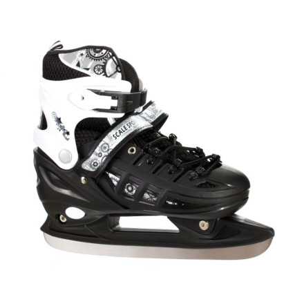 Ледовые раздвижные коньки Scale Sport ICE черные