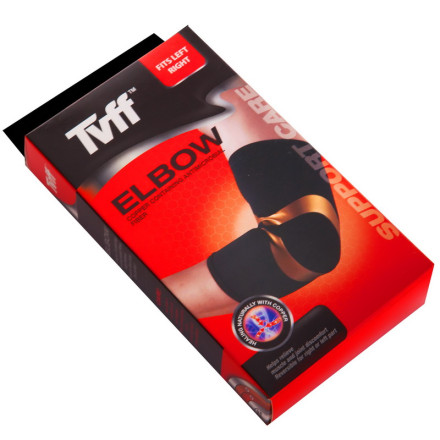 Налокотник еластичний бандаж TVFF 906301 1шт чорний-золотий