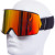 Окуляри гірськолижні SPOSUNE HX010 чорно-жовтогарячий