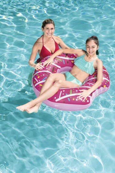 Надувной круг-тюбинг Bestway 36118-2 Малиновый пончик