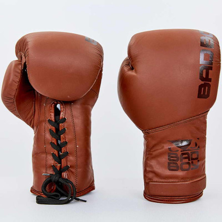 Перчатки боксерские кожаные Bad Boy VL-6619-BR коричневый