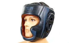Шлем боксерский с полной защитой Кожа VENUM BO-5239-BK