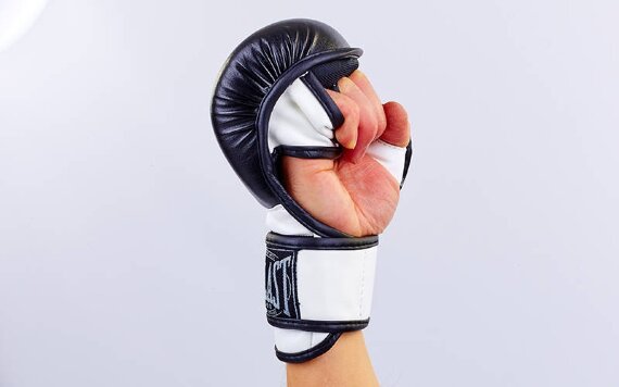 Перчатки для смешанных единоборств MMA PU Elast BO-4612-BKW