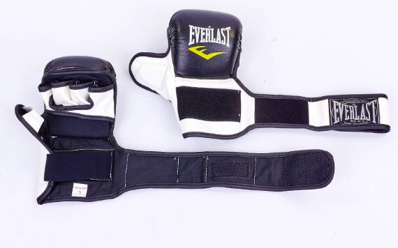 Перчатки для смешанных единоборств MMA PU Elast BO-4612-BKW