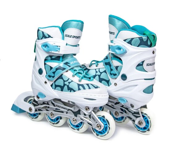 Роликовые коньки Scale Sport SC-601B мятно-белые 