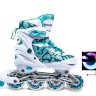 Роликовые коньки Scale Sport SC-601B мятно-белые 