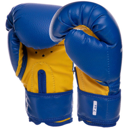 Боксерські рукавиці дитячі SPORTKO PD-2-B 4-7 унцій синій