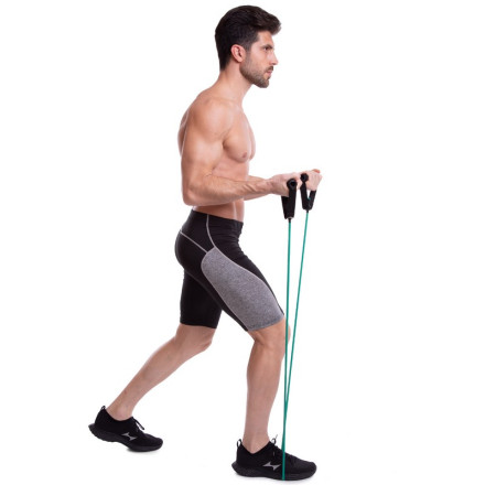 Еспандер трубчастий з ручками з фіксатором дверей SP-Sport FI-2659-G навантаження-7кг довжина-120см зелений