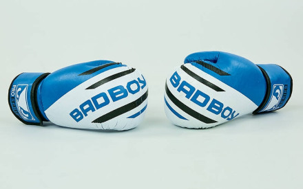 Рукавички боксерські шкіряні BAD BOY MA-6739-B синій