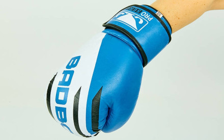 Рукавички боксерські шкіряні BAD BOY MA-6739-B синій