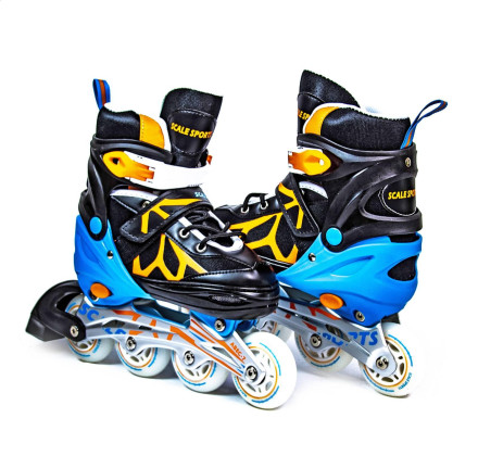 Роликовые коньки Scale Sport SC-601C черно-оранжевые