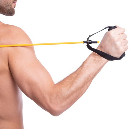 Еспандер трубчастий з ручками з фіксатором дверей SP-Sport FI-2659-Y навантаження-2кг довжина-120см жовтий