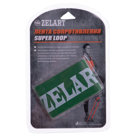 Гумка для фітнесу LOOP BANDS Zelart FI-8228-4 М зелений