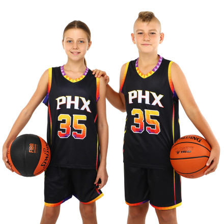 Форма баскетбольная подростковая NB-Sport NBA PHOENIX SUNS DURANT 35 BA-3836