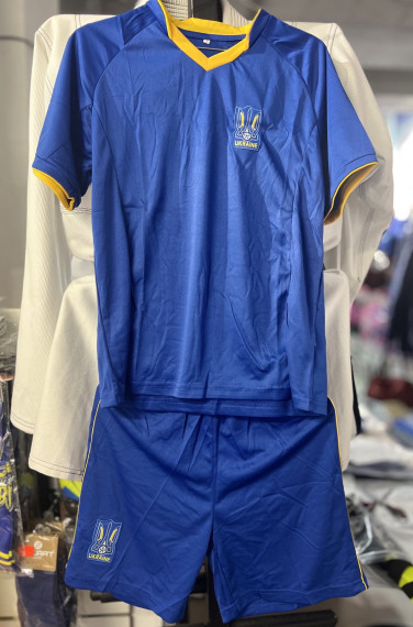Форма футбольна дитяча з символікою збірної УКРАЇНА SP-Sport CO-3573-UKR XS-XL синій