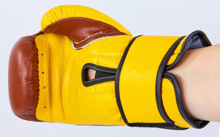 Рукавички шкіряні боксерські TOP TEN MA-6756-BR коричневий