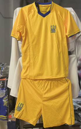 Форма футбольна дитяча з символікою збірної УКРАЇНА SP-Sport CO-3573-UKR XS-XL жовтий