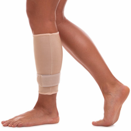 Бандаж компресійний для гомілки з фіксуючим ременем GRANDE GS-450 бежевий