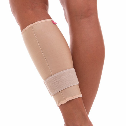 Бандаж компресійний для гомілки з фіксуючим ременем GRANDE GS-450 бежевий