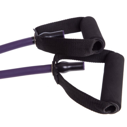 Еспандер трубчастий з ручками з фіксатором дверей SP-Sport FI-2659-V навантаження-22,5кг довжина-120см фіолетовий